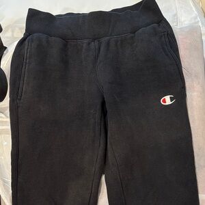 Champion Black Joggers with Logo